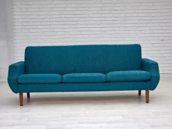 Pamono Vintage Danish Three-Seater Sofa in Wool and Teak, 1970s> Couches & Sofas