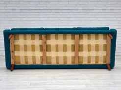 Pamono Vintage Danish Three-Seater Sofa in Wool and Teak, 1970s><noscript><img width=