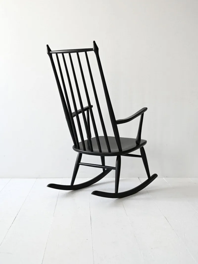 Hot Pamono Vintage Danish Windsor Style Rocking Chair, 1950s