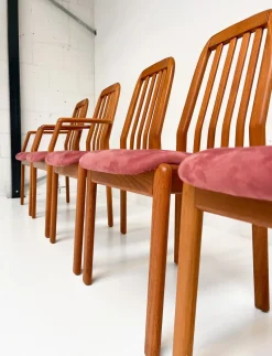 Pamono Vintage Danish Wooden Chairs from Dyrlund, 1960s, Set of 6><noscript><img width=