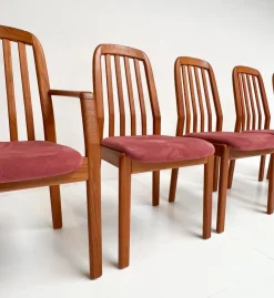 Pamono Vintage Danish Wooden Chairs from Dyrlund, 1960s, Set of 6><noscript><img width=