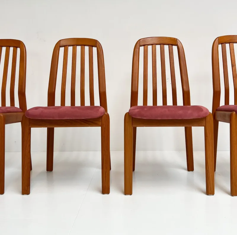 Pamono Vintage Danish Wooden Chairs from Dyrlund, 1960s, Set of 6> Side Chairs & Dining Chairs