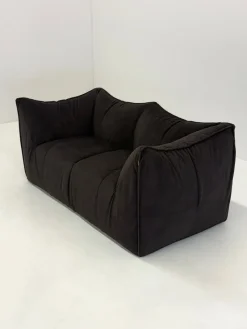 Pamono Vintage Dark Brown Le Bambole Sofa by Mario Bellini for B&B Italia, 1970s><noscript><img width=