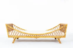 Clearance Pamono Vintage Daybed in Rattan, 1950