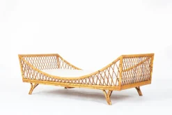 Clearance Pamono Vintage Daybed in Rattan, 1950