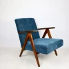 New Pamono Vintage Denim Blue Armchair, 1970s