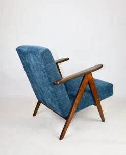 New Pamono Vintage Denim Blue Armchair, 1970s