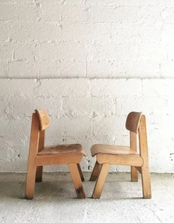 Sale Pamono Vintage Design School Chairs by Eibe for Children, Germany, 1960s, Set of 2