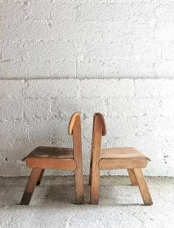 Sale Pamono Vintage Design School Chairs by Eibe for Children, Germany, 1960s, Set of 2