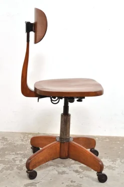 Pamono Vintage Desk Chair on Wheels by Albert Stoll for Stoll Giroflex, 1930s><noscript><img width=