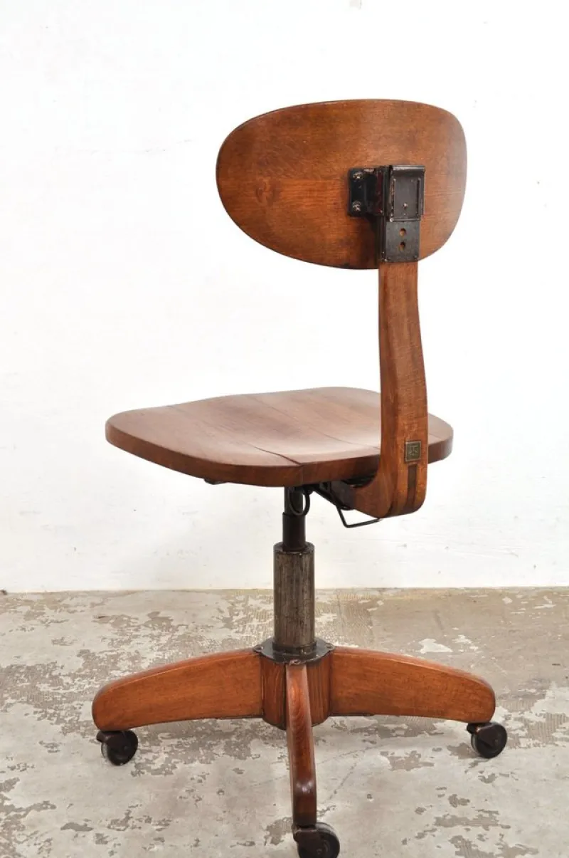 Pamono Vintage Desk Chair on Wheels by Albert Stoll for Stoll Giroflex, 1930s> Office Chairs