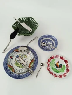 Online Pamono Vintage Dessert Cutlery in Silver-Plated Faux Bamboo, Italy, 1960s, Set of 51