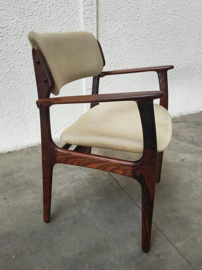 Pamono Vintage Dining Set by Erik Buck, Set of 11> Side Chairs & Dining Chairs