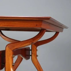 Pamono Vintage Dining Table in Mahogany Veneer, Italy, 1960s><noscript><img width=