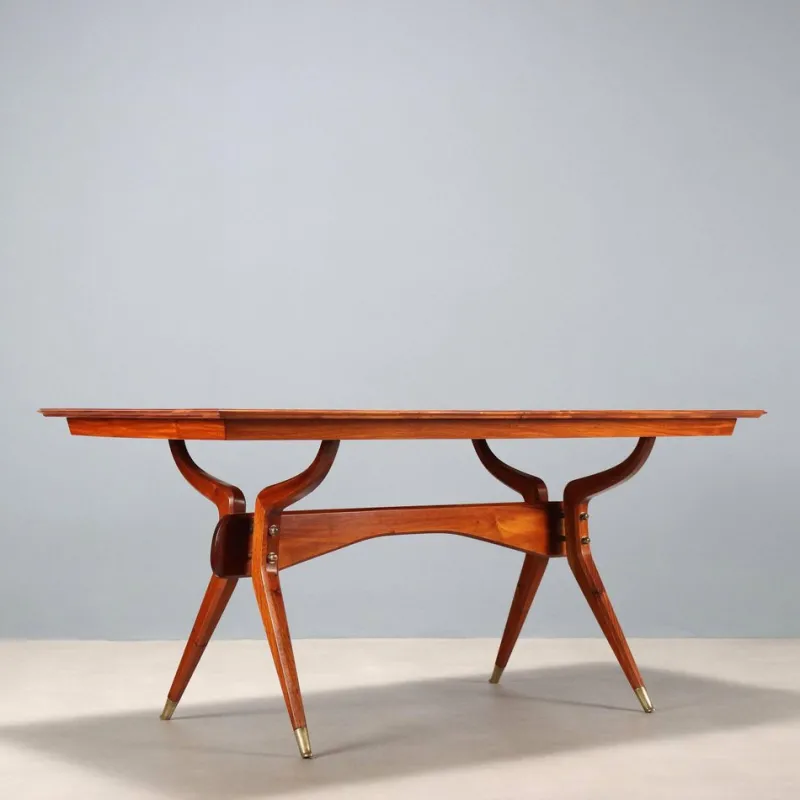 Pamono Vintage Dining Table in Mahogany Veneer, Italy, 1960s> Dining Tables & Sets