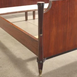 Online Pamono Vintage Double Bed in Wood Veneer, Italy, 1950s-1960s