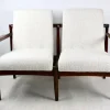 Pamono Vintage Double Sofa Bench in Ivory Bouclé, 1970s> Benches