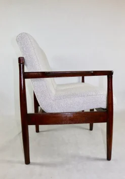 Pamono Vintage Double Sofa Bench in Ivory Bouclé, 1970s><noscript><img width=