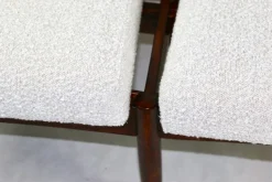 Pamono Vintage Double Sofa Bench in Ivory Bouclé, 1970s><noscript><img width=