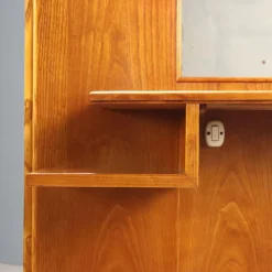 Pamono Vintage Dressing Table in Oak Veneer and Glass, 1960s><noscript><img width=