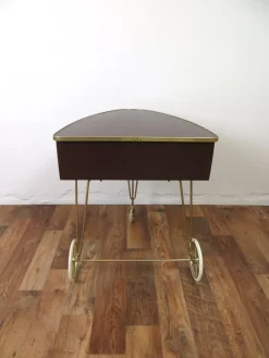 Pamono Vintage Dressing Table with Lid on Wheels, 1960s><noscript><img width=
