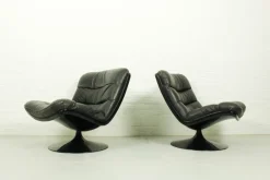 Pamono Vintage Dutch F978 Swivel Chairs by Geoffrey Harcourt for Artifort, 1970s, Set of 2><noscript><img width=