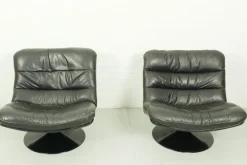 Pamono Vintage Dutch F978 Swivel Chairs by Geoffrey Harcourt for Artifort, 1970s, Set of 2><noscript><img width=