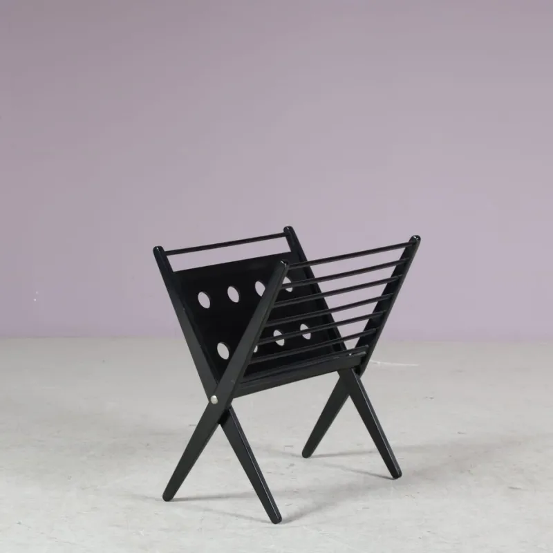 Pamono Vintage Dutch Folding Magazine Rack by Cees Braakman for Pastoe, 1950s> Magazine Racks