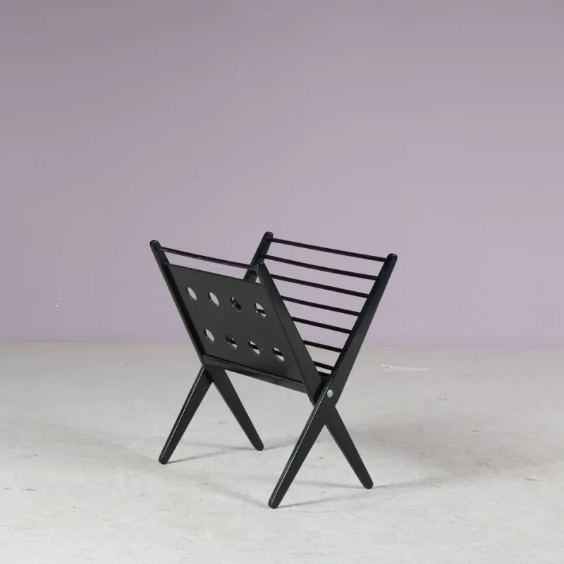 Pamono Vintage Dutch Folding Magazine Rack by Cees Braakman for Pastoe, 1950s> Magazine Racks