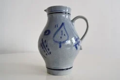 Pamono Vintage Earthenware Jug with Blue Salt Glaze/Marzi & Remi, 1960s> Bottles, Carafes & Jugs