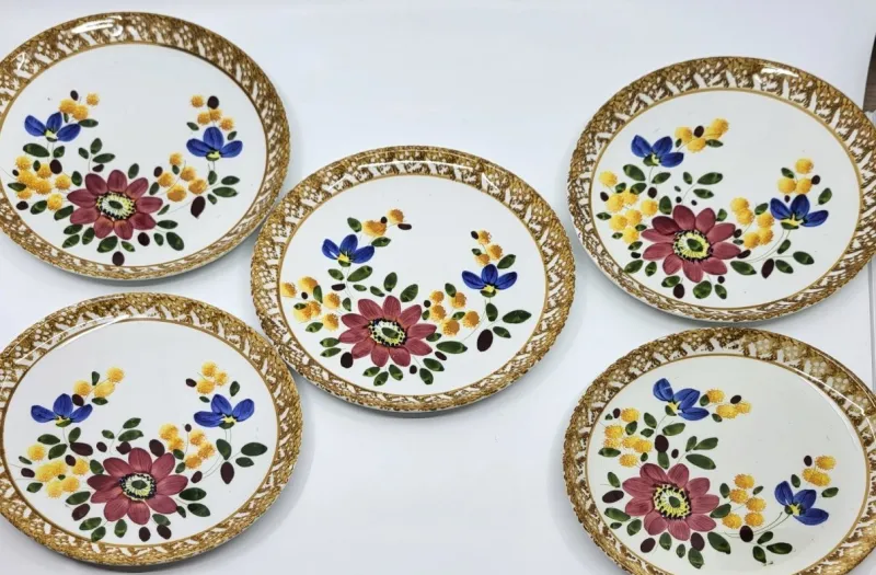 Pamono Vintage Earthenware Plates and Dishes, Italy, 1970s, Set of 12> Dinner Plates & Bowls