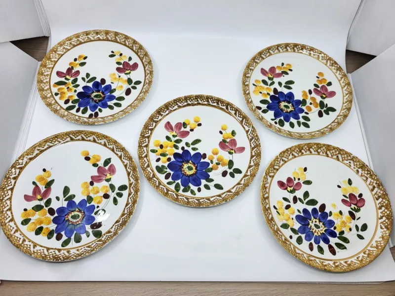 Pamono Vintage Earthenware Plates and Dishes, Italy, 1970s, Set of 12> Dinner Plates & Bowls