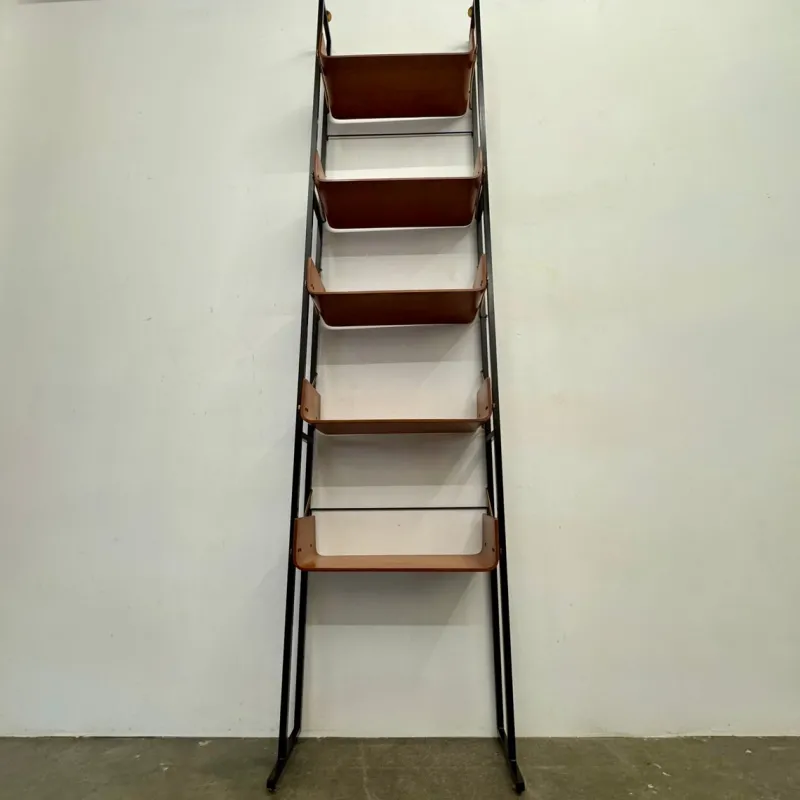 Pamono Vintage Earth/Sky Bent Wood Bookcase, 1950s> Shelves & Wall Units