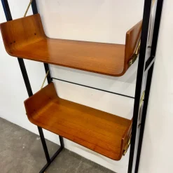 Pamono Vintage Earth/Sky Bent Wood Bookcase, 1950s><noscript><img width=