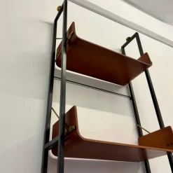 Pamono Vintage Earth/Sky Bent Wood Bookcase, 1950s><noscript><img width=