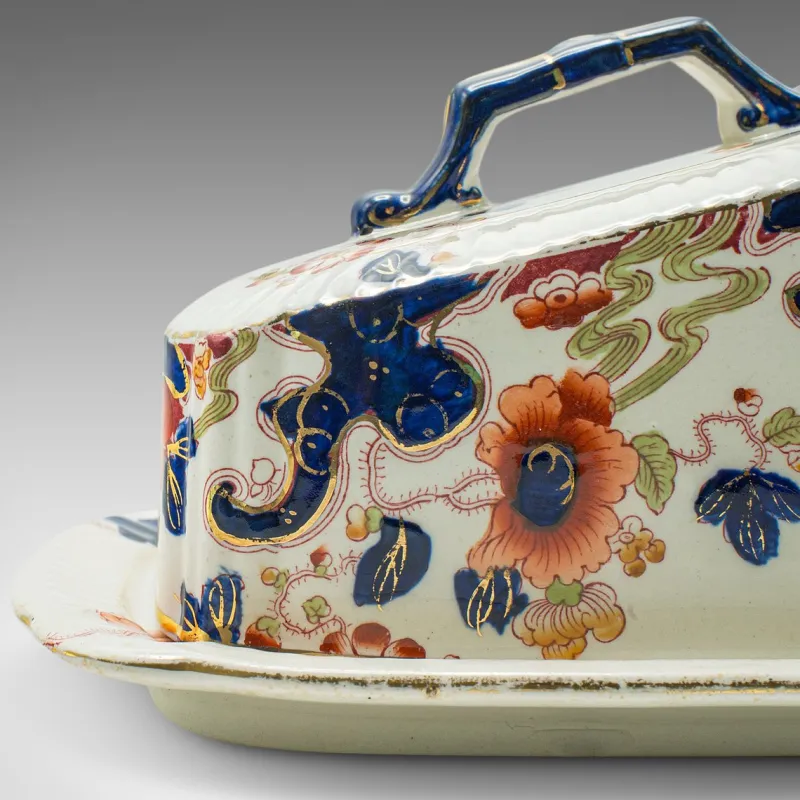 New Pamono Vintage English Butter Dish in Ceramic, 1920