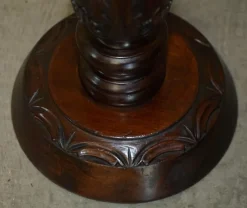 New Pamono Vintage English Carved Hardwood Pedestal, 1900