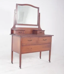 Hot Pamono Vintage English Dressing Table with Mirror, 1920s