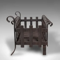 Pamono Vintage English Gothic Revival Iron Fire Basket, 1950s><noscript><img width=