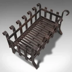 Pamono Vintage English Gothic Revival Iron Fire Basket, 1950s><noscript><img width=