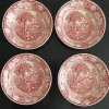 Pamono Vintage English Plates, 1950s, Set of 4