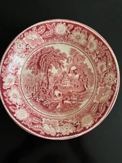 Pamono Vintage English Plates, 1950s, Set of 4