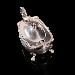 Best Pamono Vintage English Silver-Plated Mustard Pot & Pepperette, Mid-20th Century, Set of 2