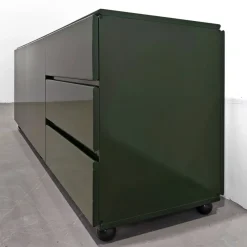 Sale Pamono Vintage English Space Age Green Lacquered Sideboard, 1970s
