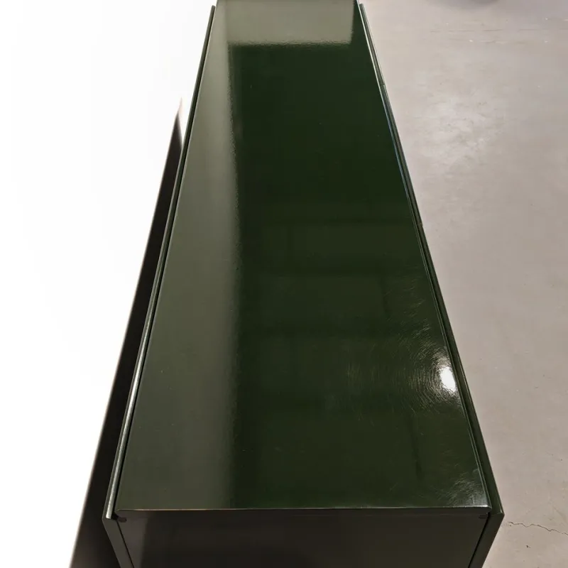 Sale Pamono Vintage English Space Age Green Lacquered Sideboard, 1970s