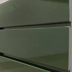 Sale Pamono Vintage English Space Age Green Lacquered Sideboard, 1970s