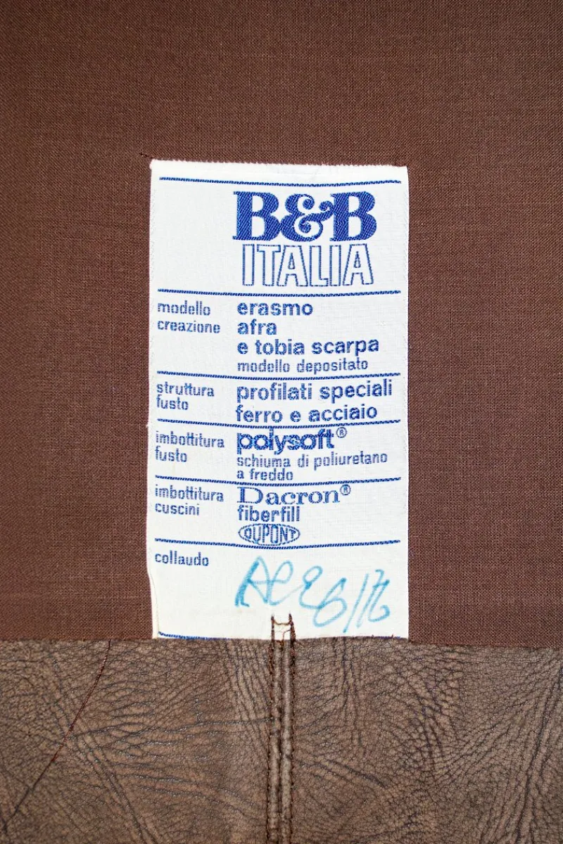 New Pamono Vintage Erasmo Sofa by Tobia & Afra Scarpa for B&B Italia, 1974