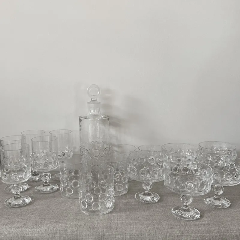 Pamono Vintage Evergreen Crystal Set from Riedel, 1960s, Set of 16> Glassware