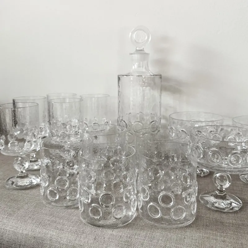 Pamono Vintage Evergreen Crystal Set from Riedel, 1960s, Set of 16> Glassware