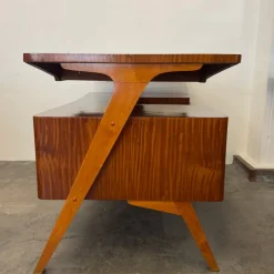 Discount Pamono Vintage Exotic Wood Desk, 1950s